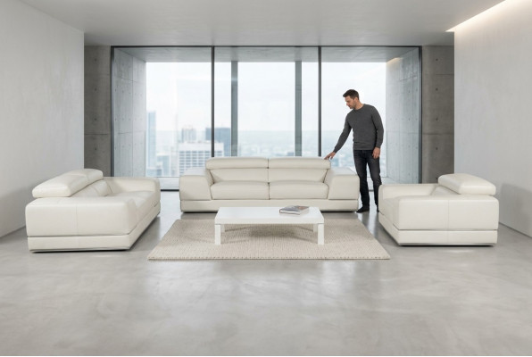 Ledercouch Lounge-Wunnlandschaft 3+1+1 Nei Garnitur Couch Sofagarnitur
