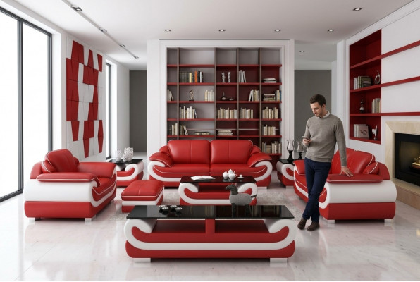 Relax Sofagarnitur 3+2+1 Sëtzer Set Design Sofas Polstersofaen Lieder.