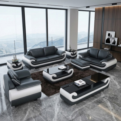 Sofagarnitur 3+2+1 Sëtz + Hocker Set Garnitur Polstersofa Canapé