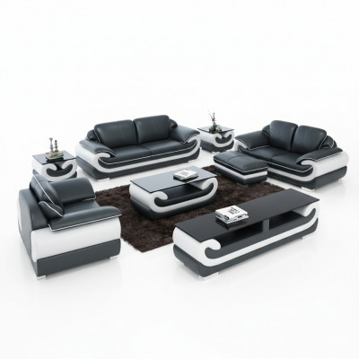 Sofagarnitur 3+2+1 Sëtz + Hocker Set Garnitur Polstersofa Canapé