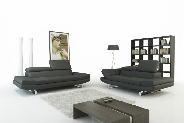Ledersofa Garnituren Wunnlandschaft 3+2 Sëtzer Garnitur Design Modern