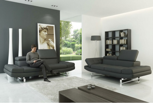 Komplett Set Sofagarnitur 3+1+1 Sëtzer Designer Wunnloandschaft 3-dlg xlmoebel