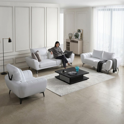 Liederdivan Canapé Wunnlandschaft 3+2+1 Sëtzer Divan Garnitur Design Neit