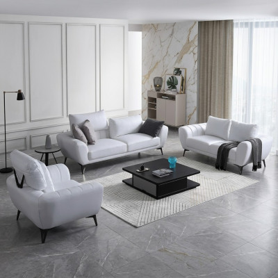 Liederkanapé Couch Wunnoaschaft 3+2 Sëtzer Garnitur Design Modern Kanapé