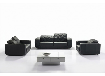 Liederkanapee Sofa-Garnitur 3+2+1 Sëtzer Set Garnitur Deko Polsterkanapee Couch