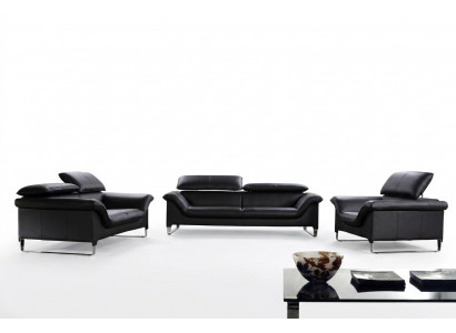 Ledercouch Couch Wunnlandschaft 3+2 Sëtzer Garnitur Design Modern Deko Sofa