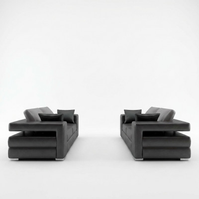Modern Sofa Ledersofa Couch Wunnlandschaft 3+2+1 Sëtz Garnitur Design
