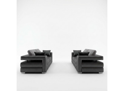Modern Sofa Ledersofa Couch Wunnlandschaft 3+2+1 Sëtz Garnitur Design