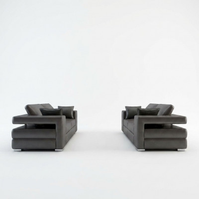 Ledercouch Wunnlandschaft 3+2 Sëtzer Garnitur Design Modern Sofa Canapé