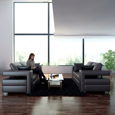 Komplett Set Sofagarnitur 3+1+1 Sëtz Designer Wunnlandschaft 3tlg