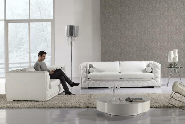 Liederdivan Canapé Wunnlandschaft 3+2 Sëtzer Garnitur Design Deko Modern Sofa