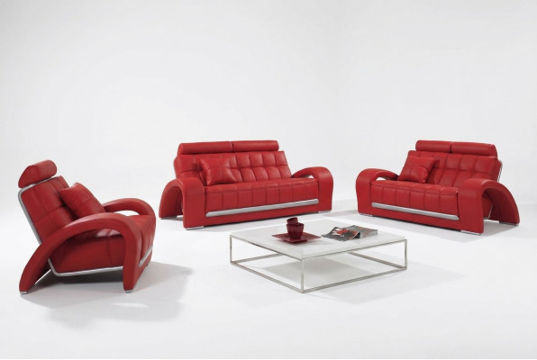 Sofa Set 3+2+1 Sëtzer Set Design Sofas Polster Couchen Lieder Modern