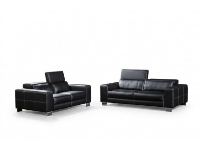 Ledercouch Couch Wunnlandschaft 3+2 Sëtz Garnitur Deko Design Modern Sofa