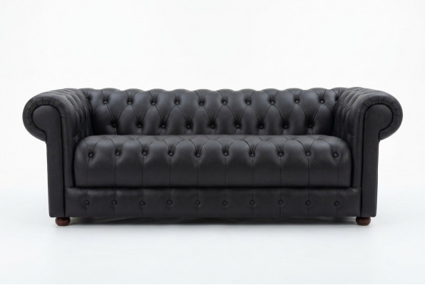 Chesterfield Sofa Couch Polster Designer 3 Sëtzer Garnitur Sofas Neit