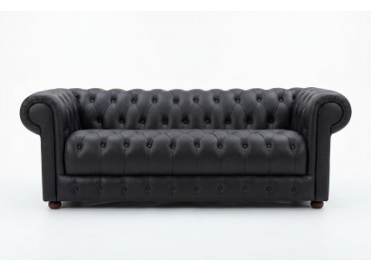 Chesterfield Sofa Couch Polster Designer 3 Sëtzer Garnitur Sofas Neit