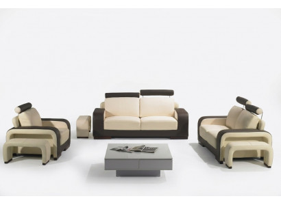 Lieder-Sofa Sofagarnitur 3+2+1 Set Deko Garnitur Polstersofa Couch