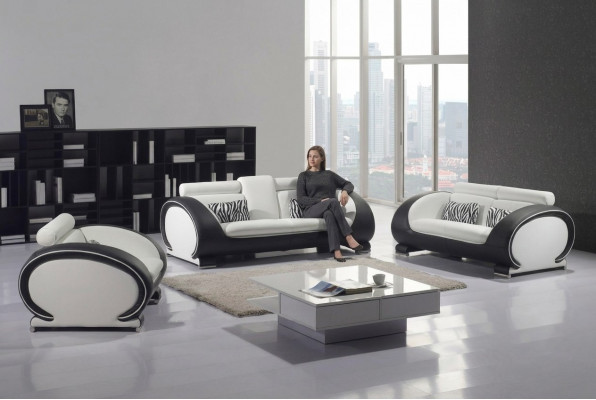 Sofa 2 Sëtzer Design Modern Sofas Polster Stoff Sëtz Zweisëtzer Lieder Nei