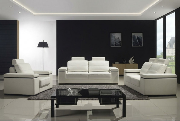 Sofa 3 Sëtzer Design Sofae Polster Modern Couche Lieder Relax Dräisëtzer