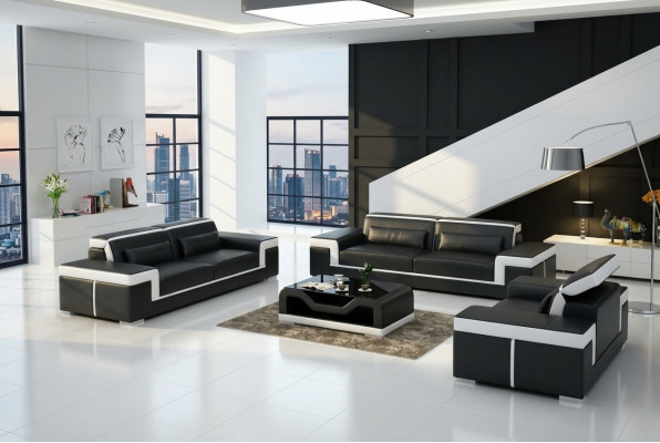 Design Polstersëtz Canapé 3-Sëtzer Garnitur Sofa Sofae Couchen Dekor Lieder