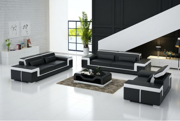 Canapé 2 Plazen Polster Designer Canapéen Sofas Garnitur NEI Ledercanapé