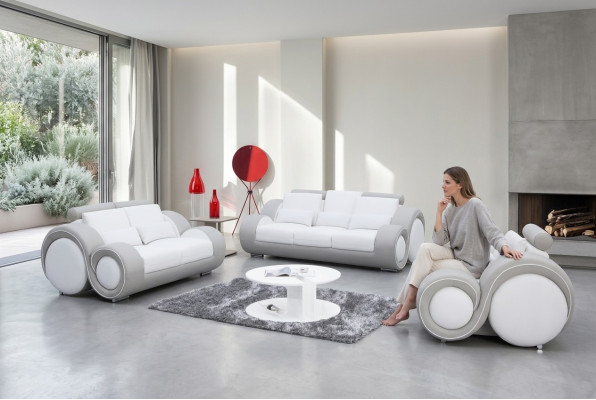 Design-Zweesëtzer-Sofas Couch Polster Deko Modern Couchen Sofa 2 Sëtzer