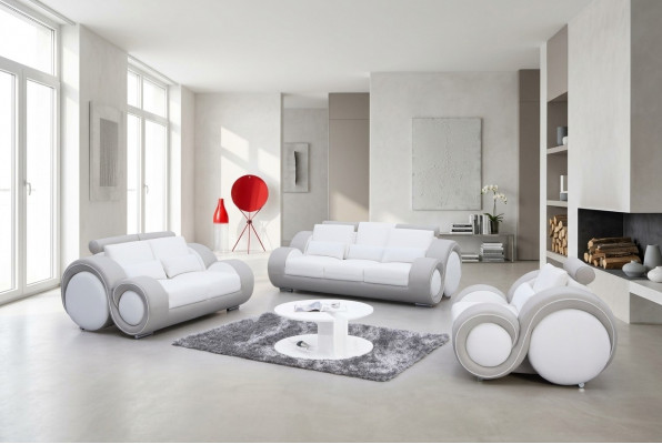 Design-Zweesëtzer-Sofas Couch Polster Deko Modern Couchen Sofa 2 Sëtzer