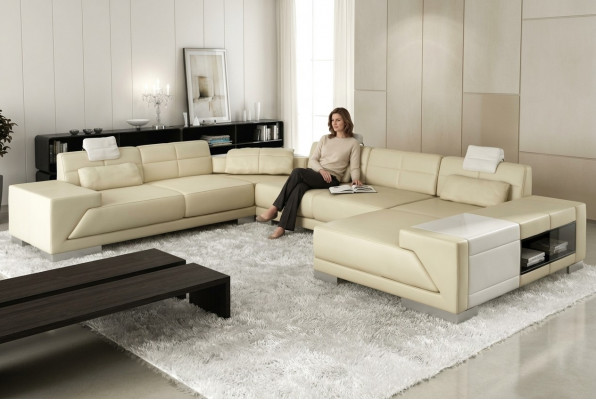XXL GROUSS Wunnlandschaft U-Form Eckcanapé Sofa Couch Polsterssuite