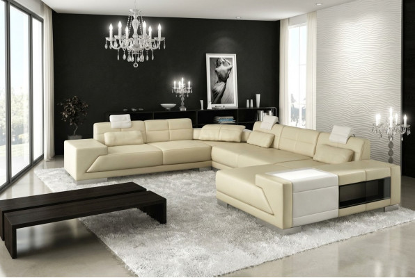 XXL GROUSS Wunnlandschaft U-Form Eckcanapé Sofa Couch Polsterssuite