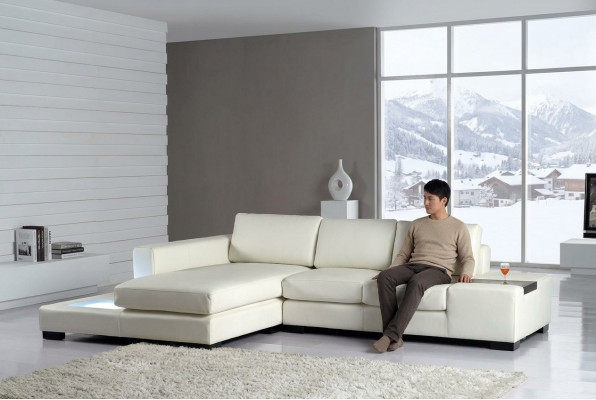 L-Form Sofa Canapé Polster Garnitur Design Wunnlandschaft Eckcanapé Lieder