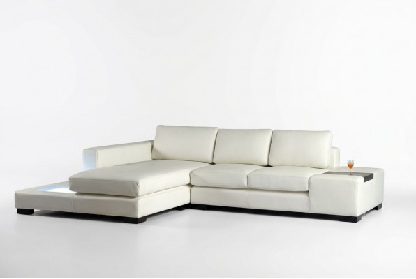 L-Form Sofa Canapé Polster Garnitur Design Wunnlandschaft Eckcanapé Lieder