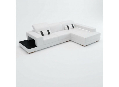 Ledercouch L Form Canapé Wohnlandschaft Eckssofa Eck Garnitur Design