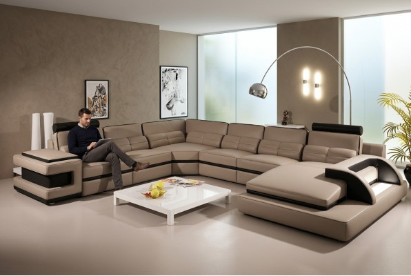 Designer Wohnlantschaft U-Form Couch Ecksofa Polster Garnitur Eckgarnitur Sofa