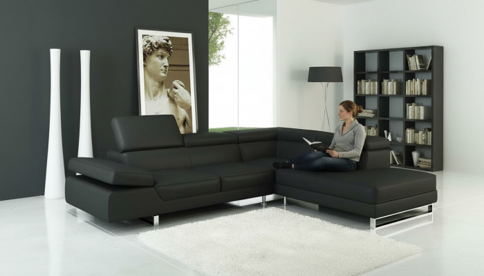 Eckcouch Liederzofa Wunnlandschaft L-Form Sofa Canapé Dekor Këssen Setz Eck