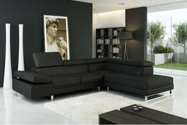 Eckcouch Liederzofa Wunnlandschaft L-Form Sofa Canapé Dekor Këssen Setz Eck