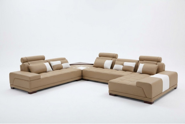 Canapé Ecksofa Ledercanapé Polster Wunnlandschaft Canapé Eckgarnissong U-Form