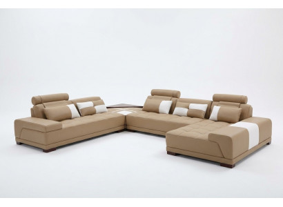 Canapé Ecksofa Ledercanapé Polster Wunnlandschaft Canapé Eckgarnissong U-Form