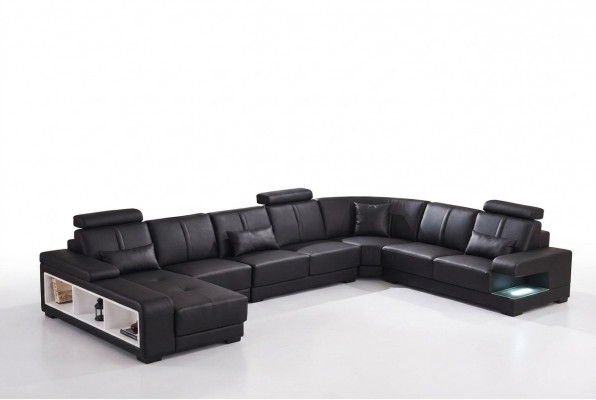 XXL GROSS Wunnlandschaft U Form Ecksofa Sofa Canapé Polster Dekor Garnitur