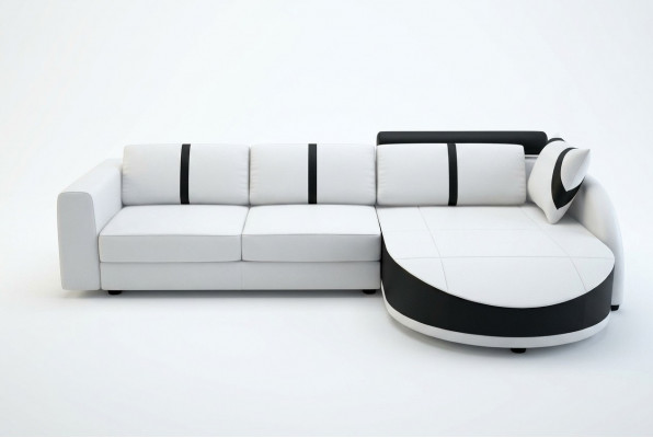 Designer Canapé Couch Polster Garnitur Ecksotaw Leder Textil Wunnlandschaft