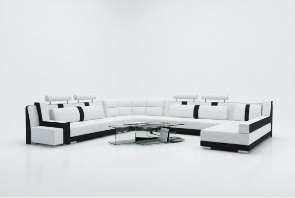 Garnitur U-Form Canapé Fauteuil Garnitur Wunnlandschaft Design