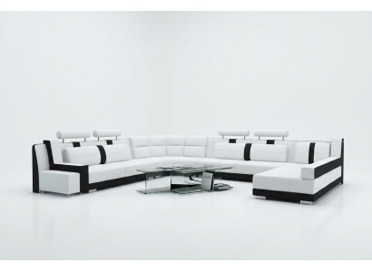 Garnitur U-Form Canapé Fauteuil Garnitur Wunnlandschaft Design