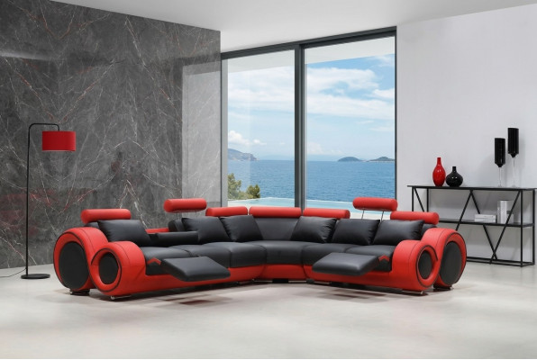 Designer Sofa Garnitur Wunnlandschaft Canapé Ecksofa Lieder Textil Polster