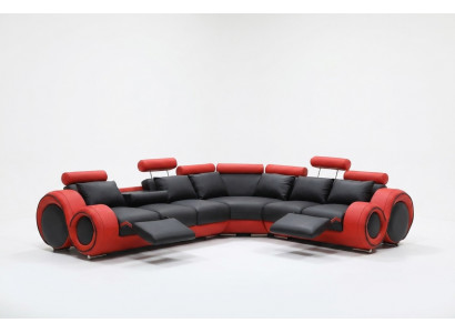 Designer Sofa Garnitur Wunnlandschaft Canapé Ecksofa Lieder Textil Polster