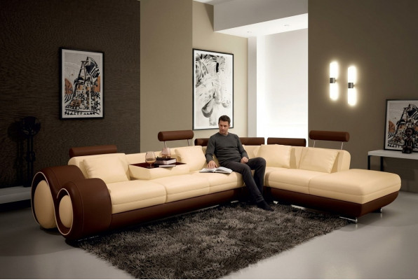 Eckcouch Canapé Couchage Polster Ecken Landschaft Lieder Canapé Garnitur L-Form