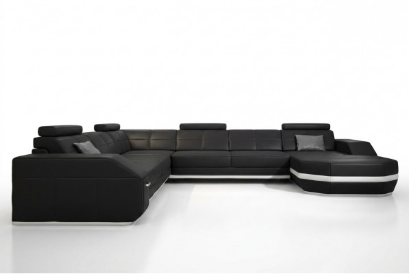 Ecksofa Liederkanapé Grouss XXL U-Form Wunnlandschaft Sofa Canapé Dekor Garnitur
