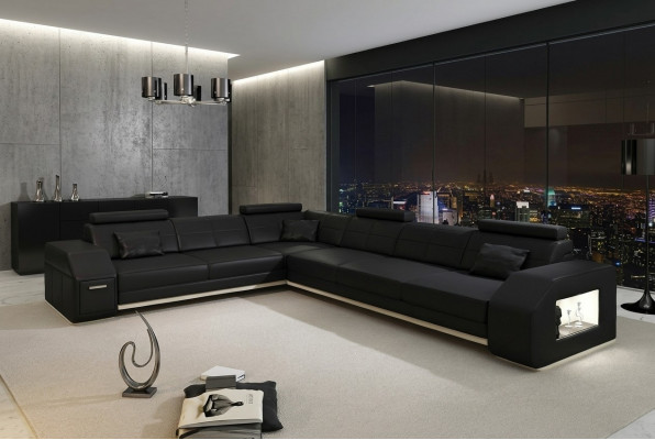 Canapé Eckecksofa Lieder Textil Polster Garnitur Designer Sofa Wunnlandschaft