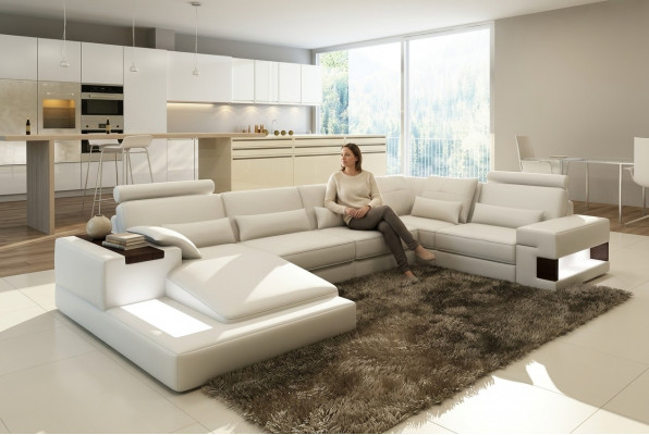 Marken Sofa Wunnlandschaft Lieder-Sofa Canapé Garnitur Wunnlandschaften