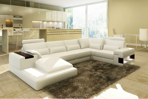Marken Sofa Wunnlandschaft Lieder-Sofa Canapé Garnitur Wunnlandschaften