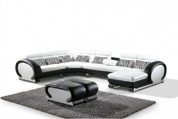 Ecksofa + 2x Hocker Eckgarnituren Lieder Couchen Wunnzëmmer Sëtzmiwwelen