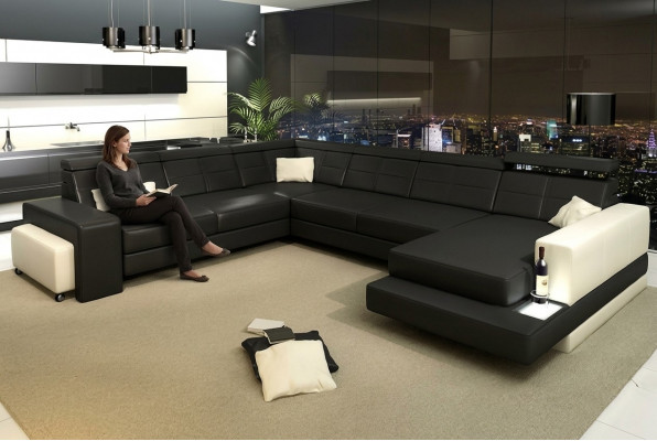 Designer Garnitur Eckgarnitur Wunlandschaft U-Form Couch Ecksofa Polstersëtz.