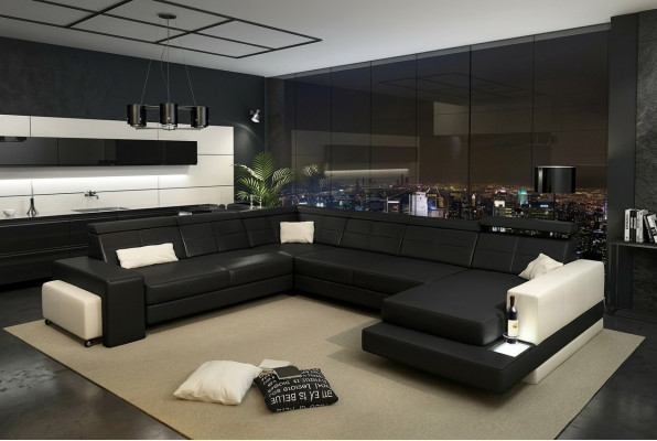 Designer Garnitur Eckgarnitur Wunlandschaft U-Form Couch Ecksofa Polstersëtz.